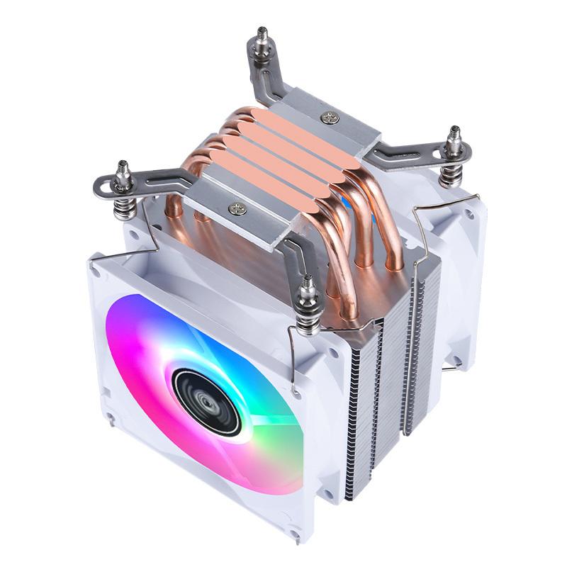 Tower Type Radiator Processor 2/4/6 Heat Pipe Air-cooled CPU Cooler White Fan mute Install slots LGA2011 2066 2099 xeon x79 x99 2 Heat pipes 1Fan 4P