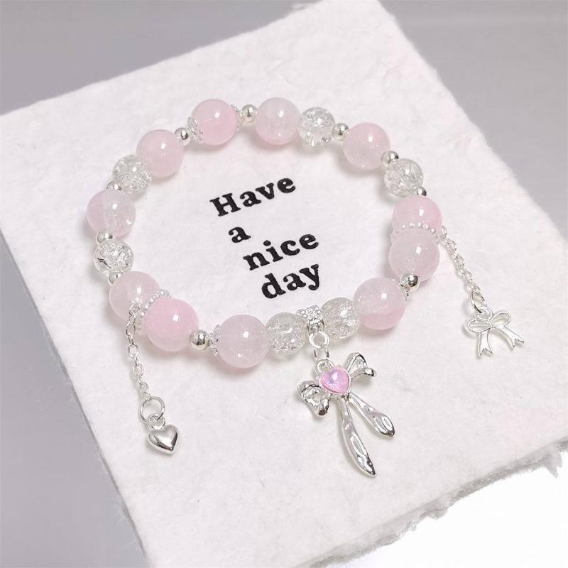 Butterfly Beaded Bracelet Elastic Rope Unique Handmade Women Gift For Holidays And Special Occasions