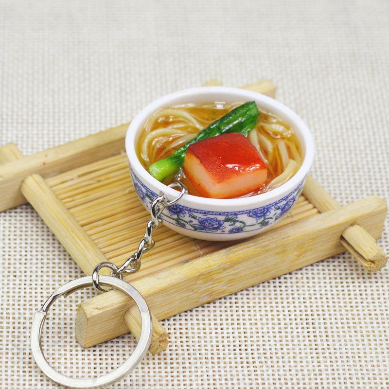 Kids' Mini Kitchenware: Noodle Bowl Keychain Fun Toy & Student Souvenir