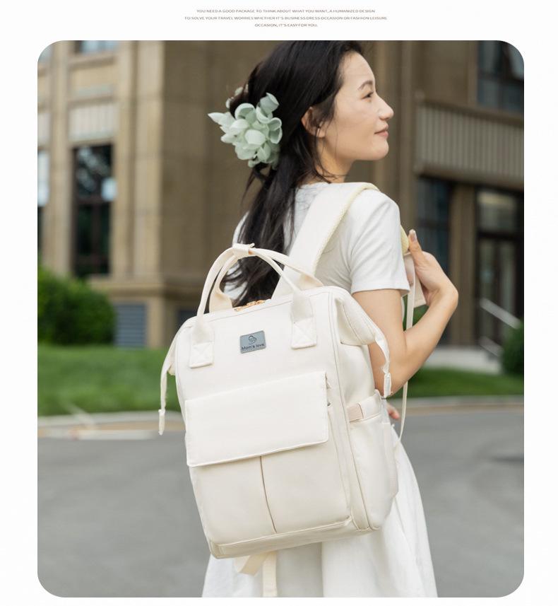 Colorful Double Shoulder Mummy Bag – Large Capacity Diaper Backpack for Mom and Baby