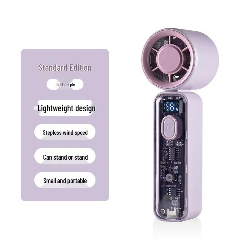

Portable Rechargeable Turbo Fan with 100-Stage Speed Control and Cooling Cold Compress 41*41*128