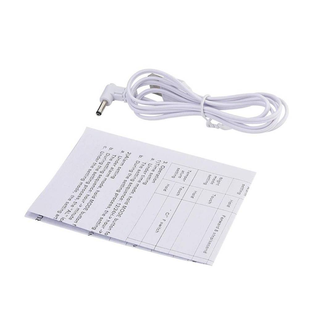 Alarm Clock Digital Electronic Clock Home Decor Mirror Alarm with Temperature