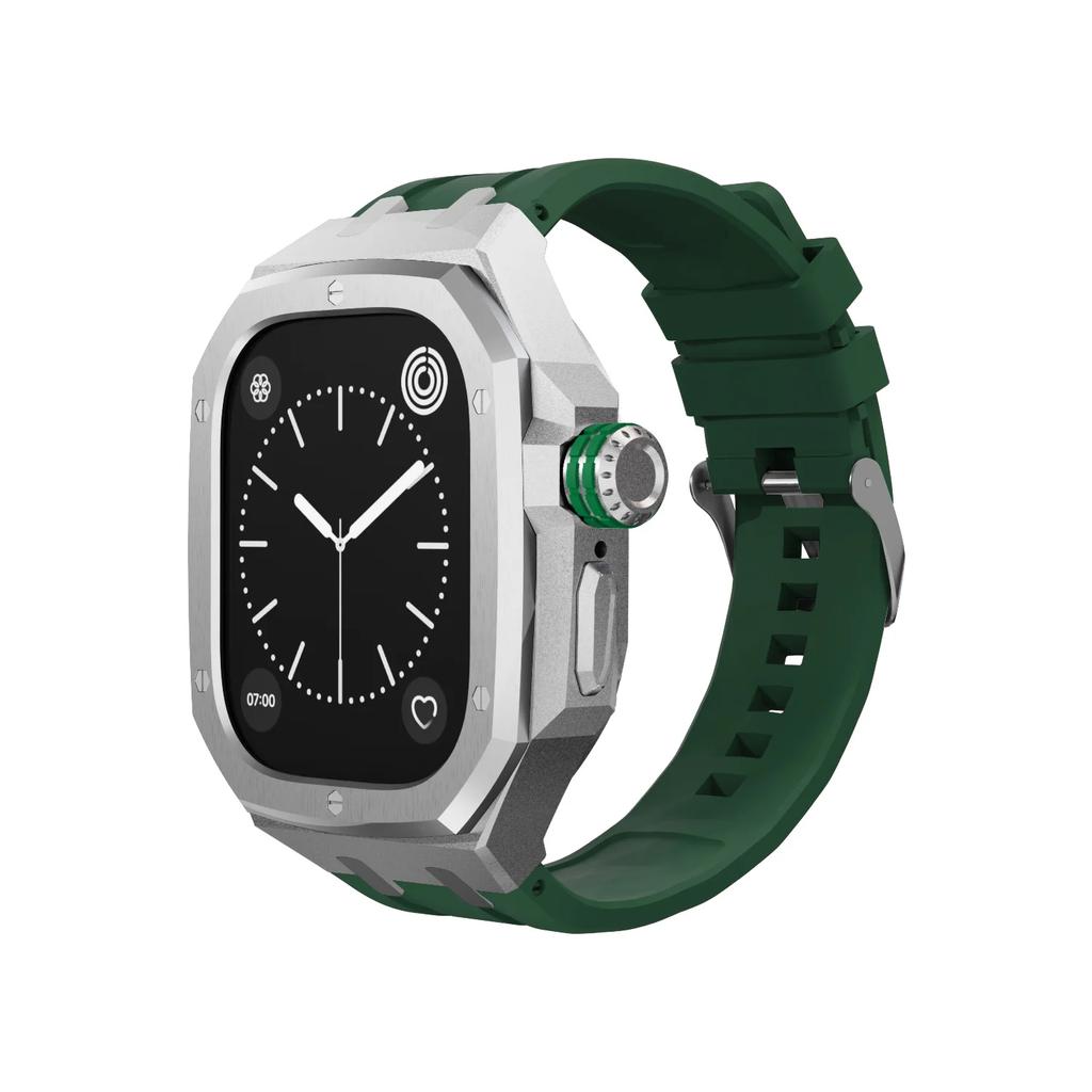 Kit di Modifica di Lusso per Apple Watch Ultra 2/Ultra 49MM Cinturino+Cassa in Acciaio Inossidabile per IWatch Serie 49mm Accessori