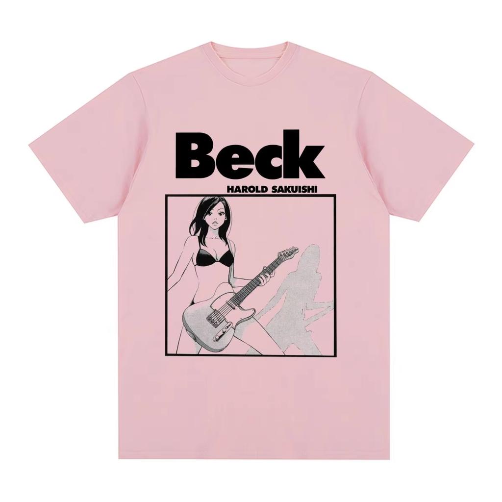 Men's & Women's New Vintage T‑Shirt with Beck Anime Aesthetic Art Graphic Print Women And Men T-shirt