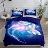 3pcs Neon Butterfly Girl Duvet Cover Set EU Single Double King US Twin Full Queen Size  Bed Linen Set Washed Cotton Duvet Cover