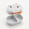 Skater Glasses Rabbit 23 Antibacterial Soft Lidded Lunch Trio Set Lunch Picture Lunch Set Box, Oval, 360ml, (Chopsticks, Spoon, Fork), Cup, Pouch,