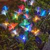 Outdoor Garden Decor LED Solar Butterfly Lamp Butterfly Fiber Optic Light  For Garden Ambiance