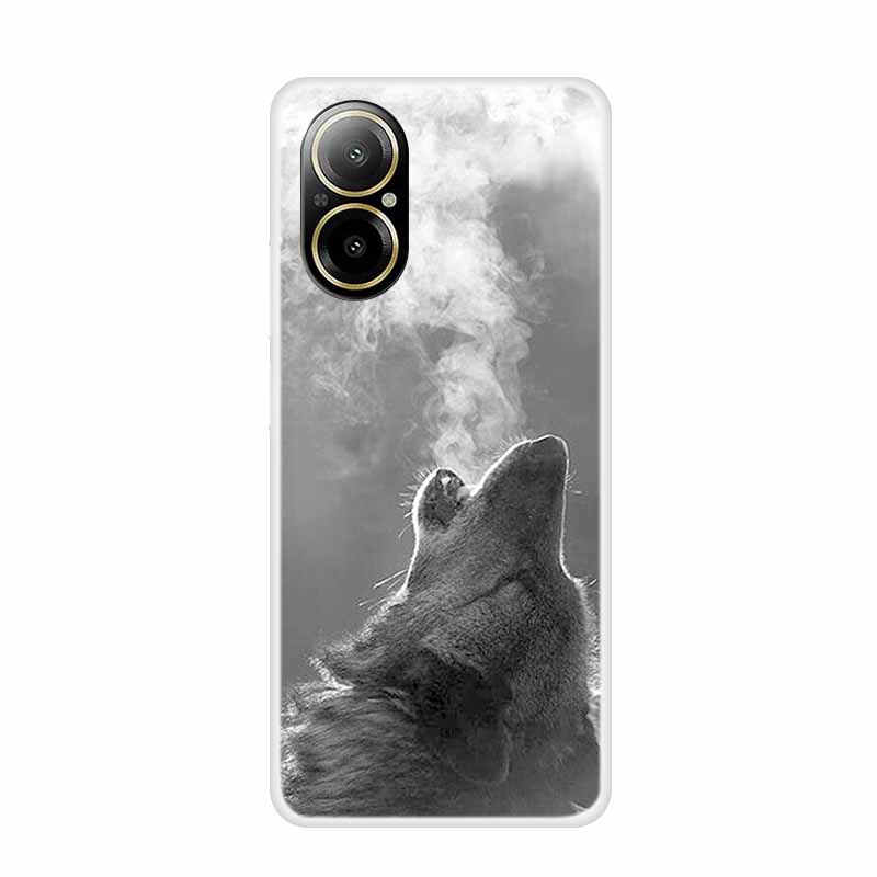 Soft Case For Realme C67 Painting Animals Luxury Silicone Phone Cover for Realme C 67 Protector Transparent Shell Clear Cases