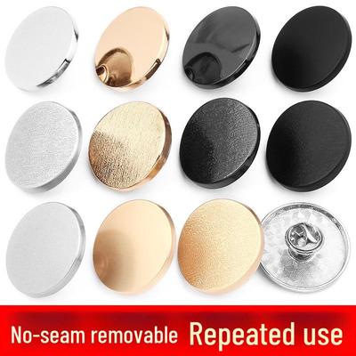 Bottoni Decorativi in Metallo Rimovibili Oro per Cappotti, Giubbotti a Vento e Maglioni - Senza Cucitura, Senza Chiodi, Versatili Fibbie per Tende