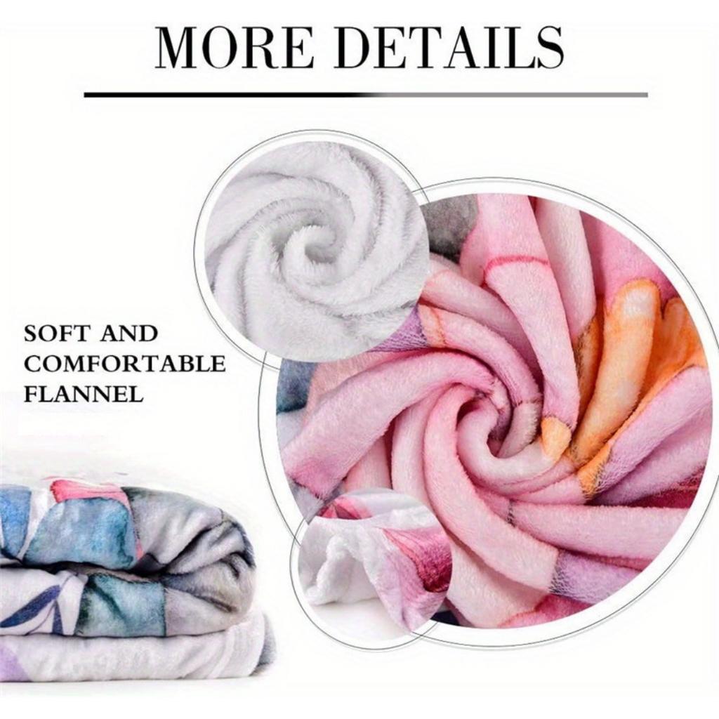 1pc Colorful Mushroom Blanket Skin-Friendly Soft Blanket Flannel blanket  New for Birthday Gift Home Sofa Chair Decoration