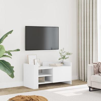 Vidaxl TV Cabinet, White, 80X35X40 Cm, Wood-Based Material