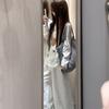 Painted Graffiti Micro-transparent Thin Sunscreen Blouse Long-sleeved T-shirt Women's 2026 New Summer Korean Beautiful Small Top
