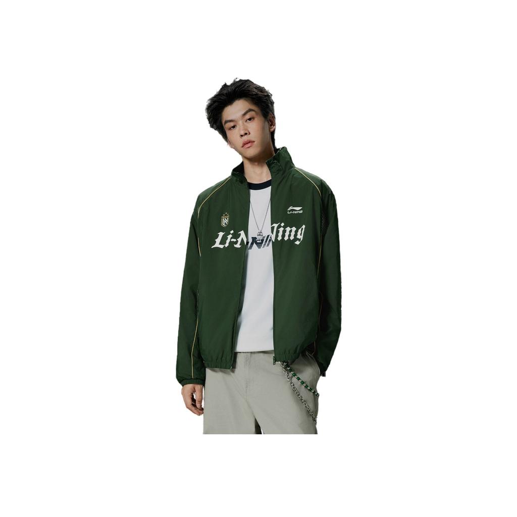 Li Ning Sports Lifestyle Series Casual Color Block Letter Stand Collar Zipper Comfortable Versatile Windbreaker Unisex Outerwear AFDVE97-3