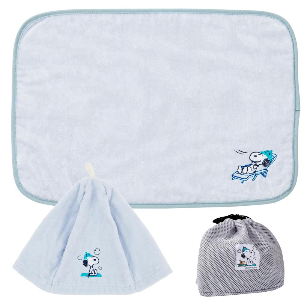 nishikawa Snoopy Made in Imabari Sauna Hat Sauna Hat Set 21X18cm Washable Cotton Towel Fabric Plain One Point Embroidery Sakai Made in Japan Gray