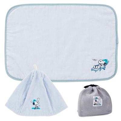 Nishikawa Snoopy Made In Imabari Sauna Hat Sauna Hat Set 21X18cm Washable Cotton Towel Fabric Plain One Point Embroidery Sakai Made In Japan Gray