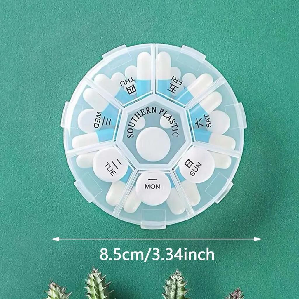 Pill Box Transparent Sealed 8 Grid Pill Container Storage Bag Health Medicine Travel Divider 7 Days Storage Bag Travel Pill Box