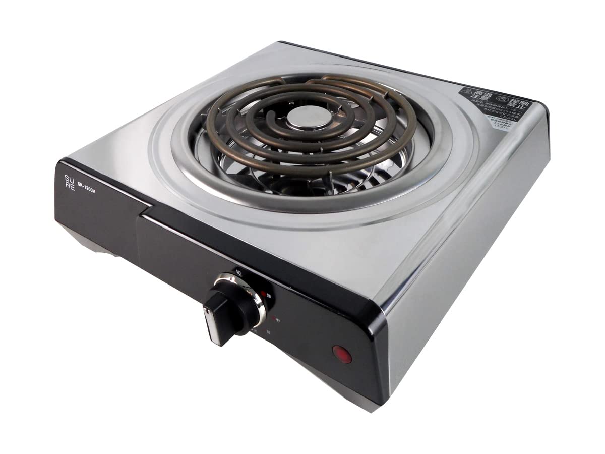 

Електрична плита Нагрівач для приготування їжі Ishizaki Electric Stainless Electric Easy Easy to Tabletop Electric Single Space Living Inn [SK-1200V Manufacturing]