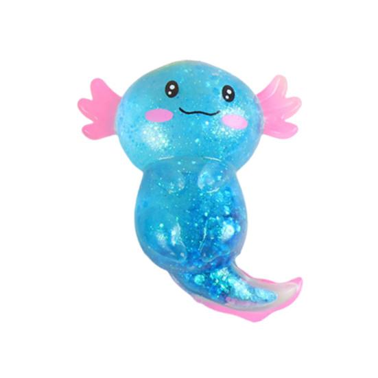 Glitter Salamander Squeeze Toy Stress Relief Cartoon Salamander Sugar Ball Sensory Toy Decompression Clear Animal Fidget Toy