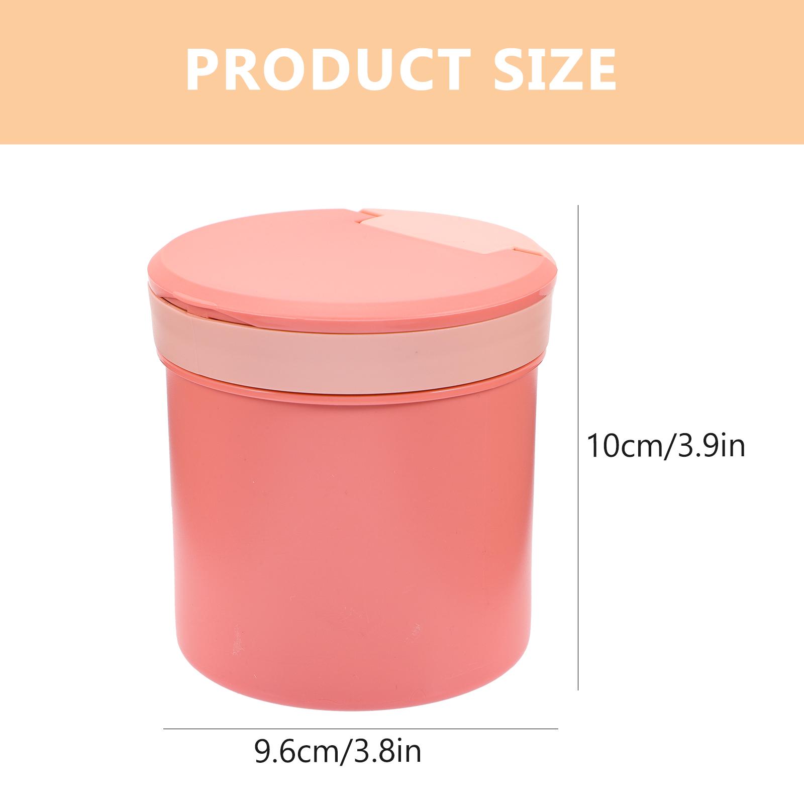 

Breakfast Cup Oatmeal Container Microwaveable Leakproof Portable Food Grade Material Compact Design for Students Office Workers розовый