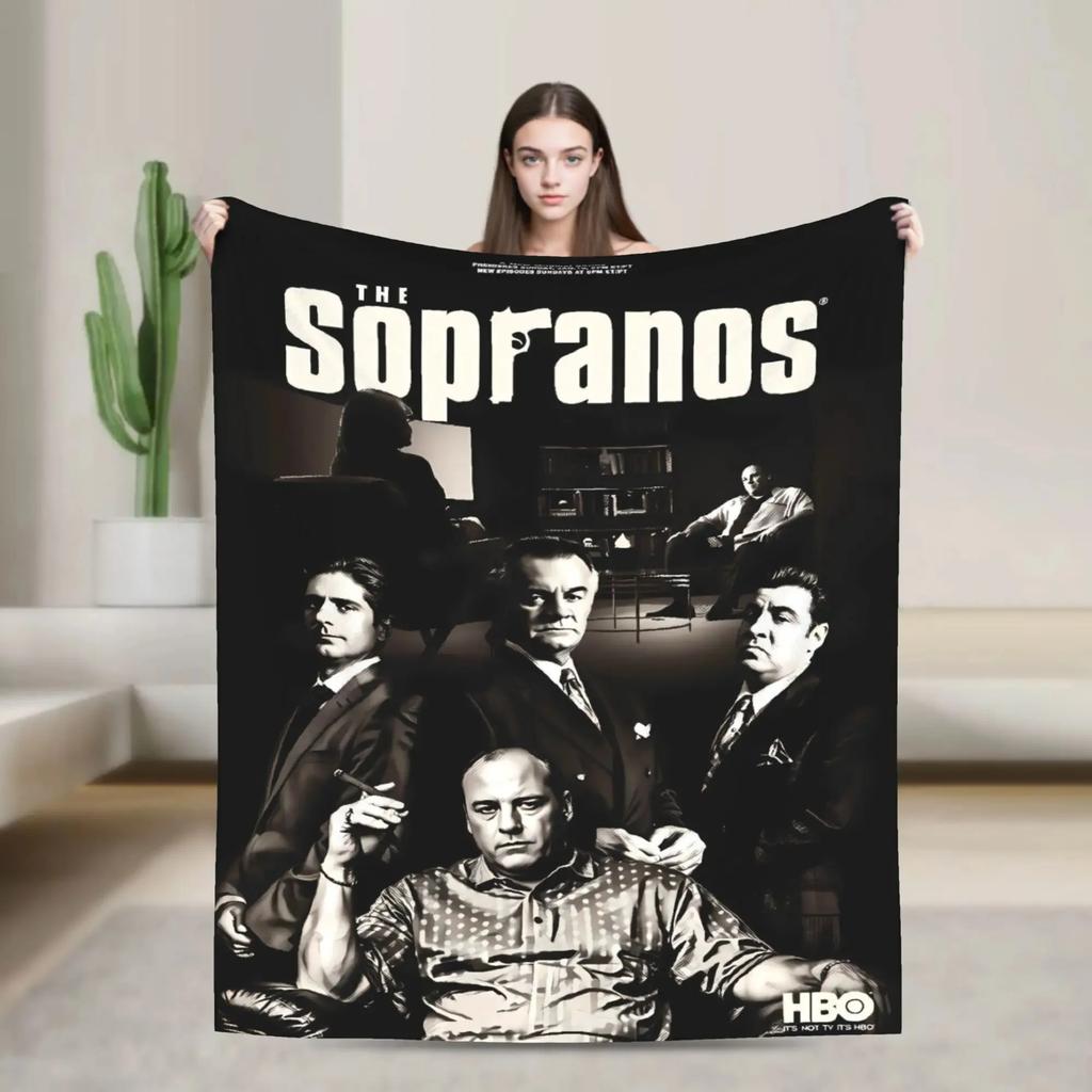 3D Flannel Blanket S-Sopranos Fluffy and Warm Throw Blanket Sofa Cover Bed Sheet Teen Boys Girls Home Decor Nap Gift