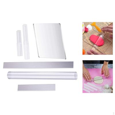4 Stück Acryl-Tonwalze mit Blatt-Trägerplatte, Polymer-Klingenschneider für Heimwerker