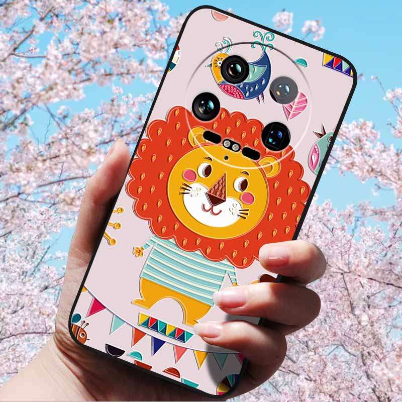 For Xiaomi 14 Ultra 5G 6.73" 14 Pro Cases Fashion 3D Retro Embossed Relief Soft TPU Siliocn Back Cover for Xiaomi 14 Capa Mi 14