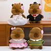 Cute Capybara Wedding Dress And Couple Dress Up Plush Doll For Gift And Decor