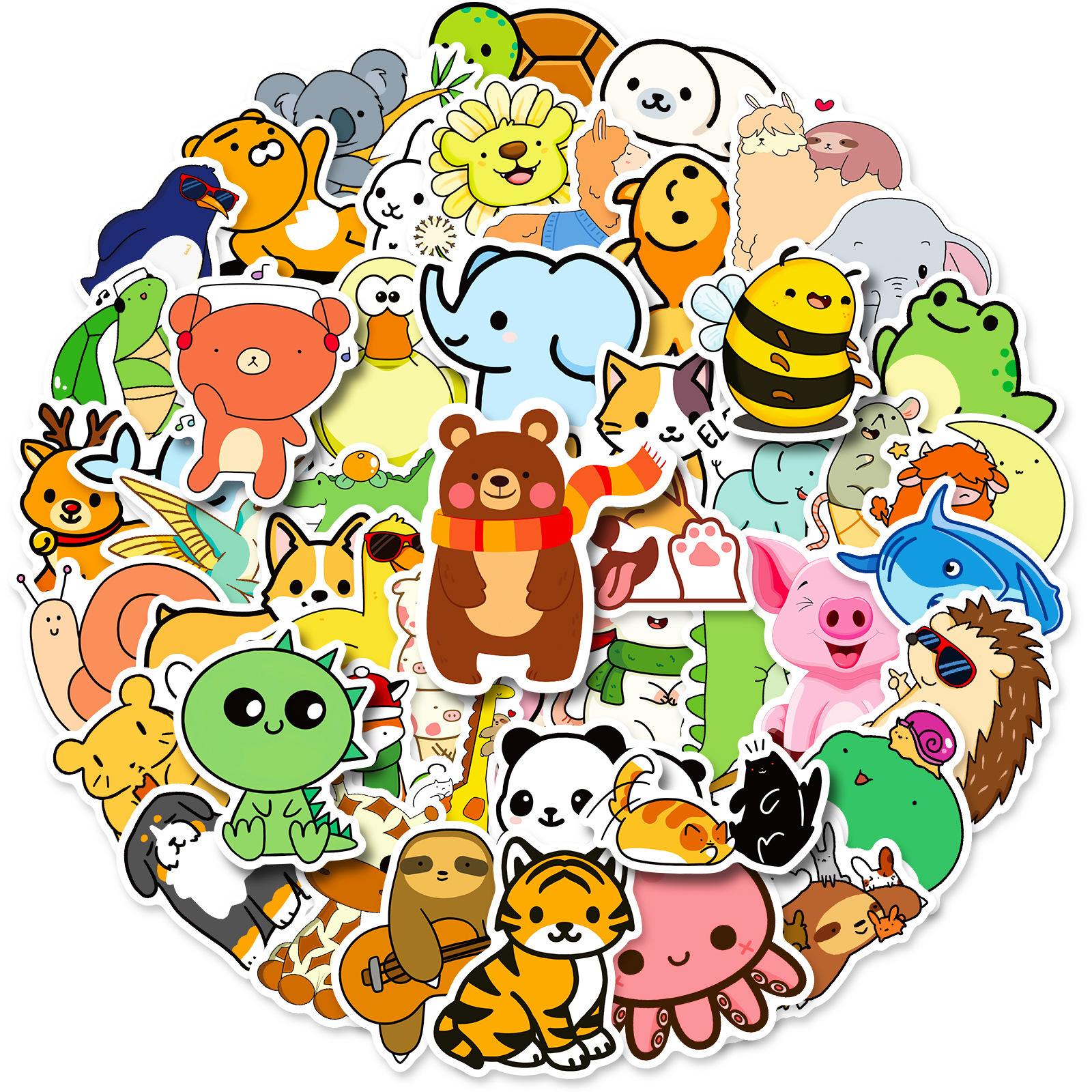 

300 Small Animal Stickers for Children s Cute Student Stationery Suitcase Stickers