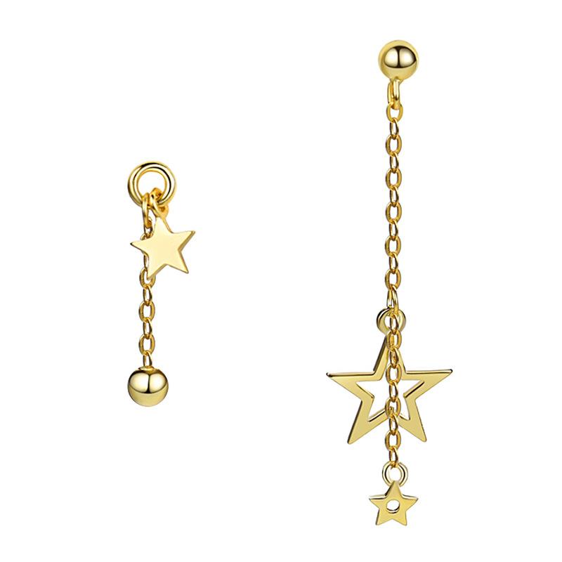 Gu Maoning, Personalized Earrings For Women 20 Trendy Simple Students Hollowed Out Star Fringed Stud Earrings