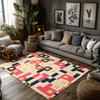 Stylish Modern Area Rugs Washable Non Slip Floor Mats Entryway Doormats Living Room Decor Home Accent Geometric Pattern Durable