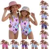 Girls One Piece Swimsuit Summer Kids Swimwear Casual Sleeveless Printed Bathing Suit for Children Beach Pool Water Activities