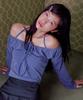 ZEROPLANET Hazel Feminine Shirred Top [Blue]