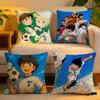 Cushion Cover  Linen  SkinFriendly Soft Decorative Case For Sofa Home Decor Hot Anime CCaptain Tsubasa Pillow Cover