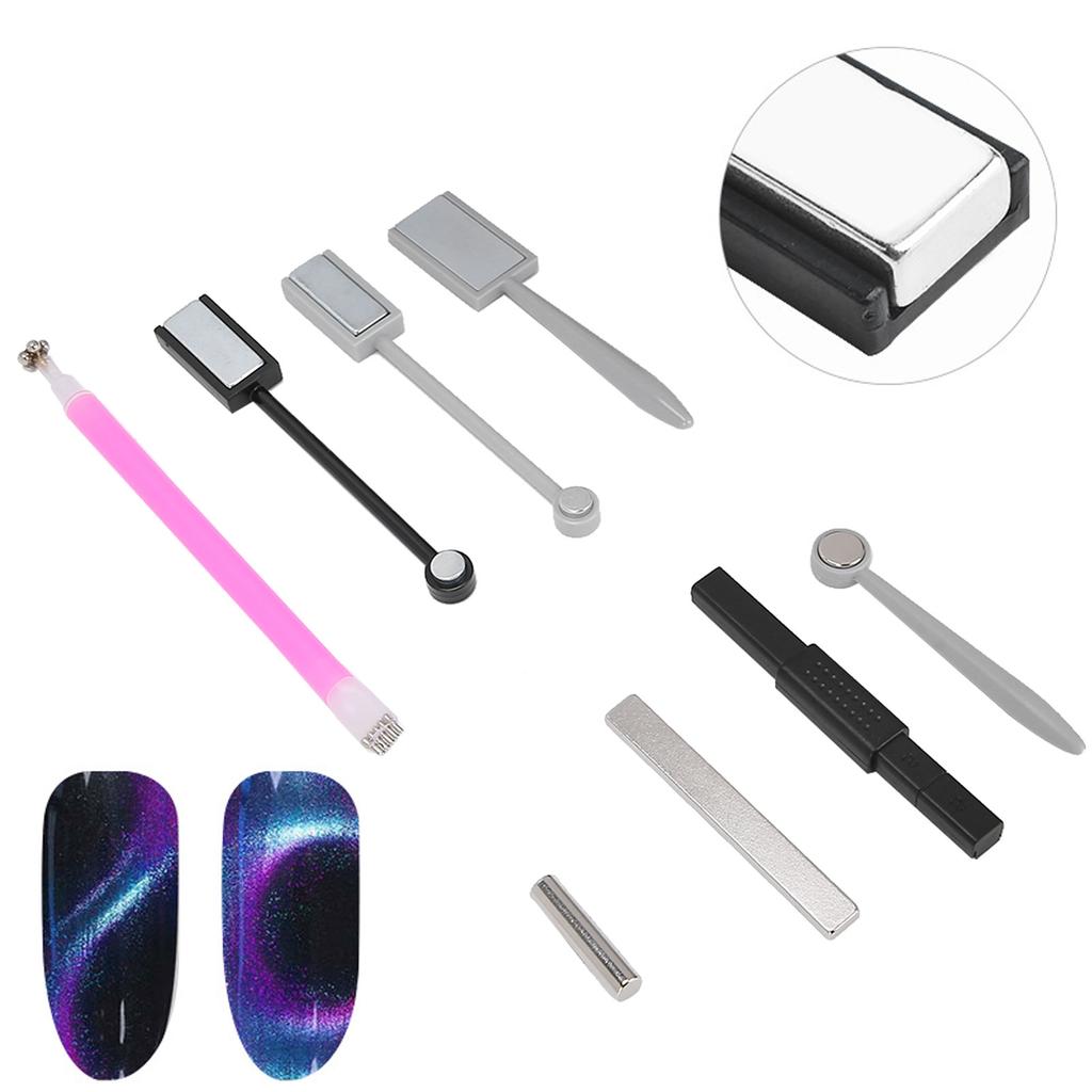 8pcs Professional Nail Polish Magnetic Stick UV Gel Polish Magnet Pen Manicure Tool