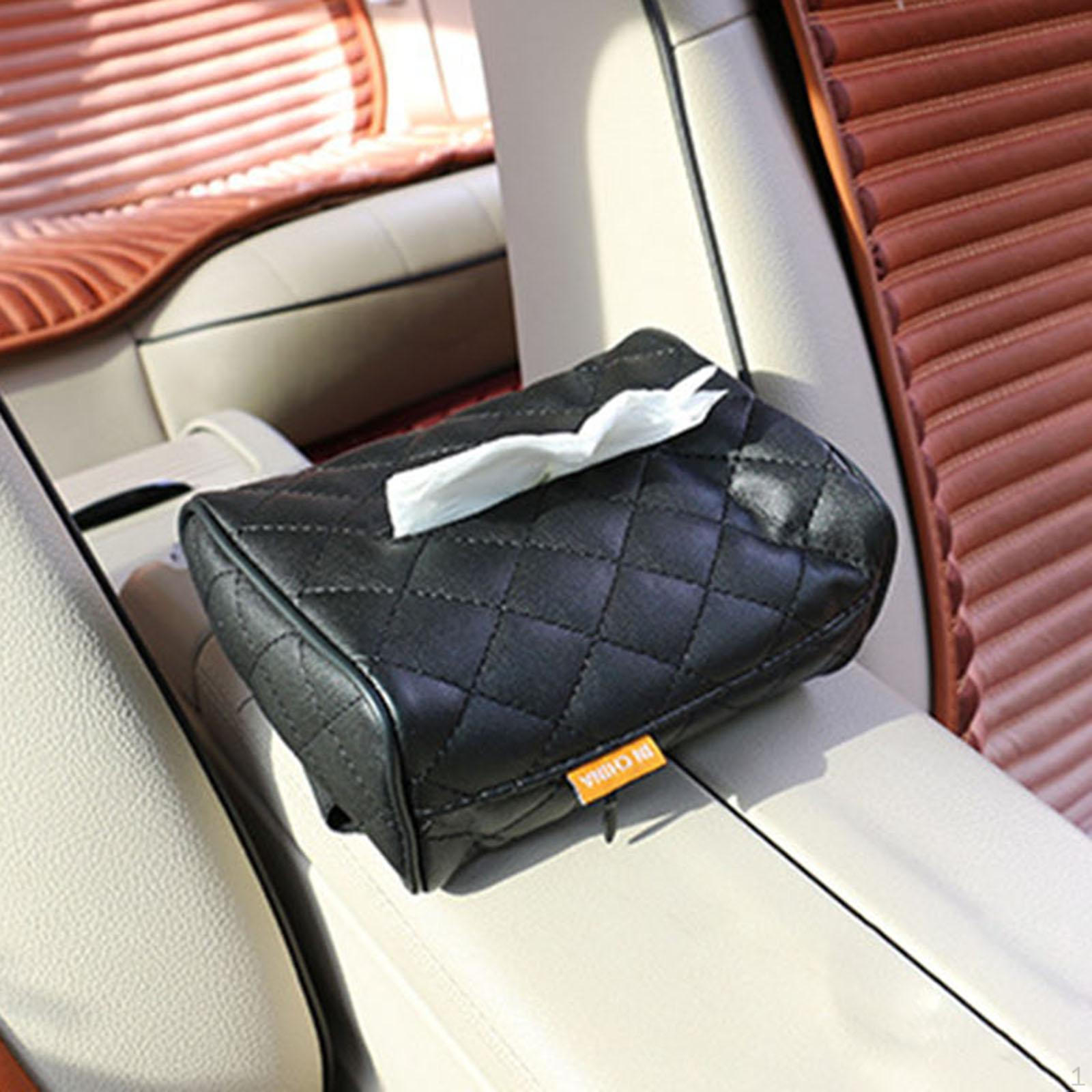 

Автомобильный автомобильный подголовник, держатель для ткани, органайзер из искусственной кожи, прочный материал A#Black