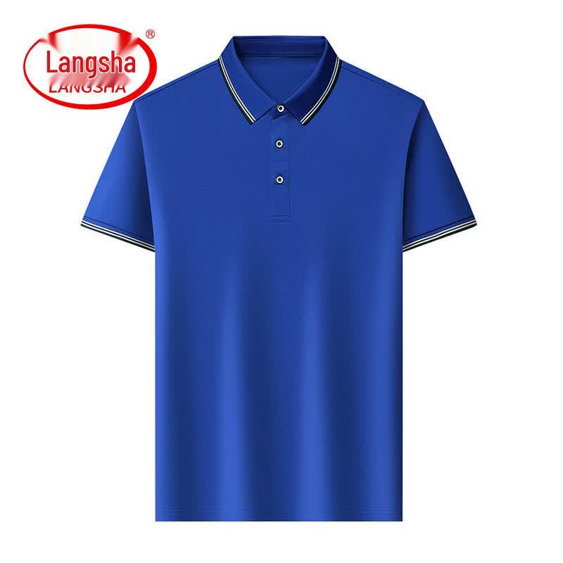 Men s Thin Embroidered Polo T-Shirt L королевский синий
