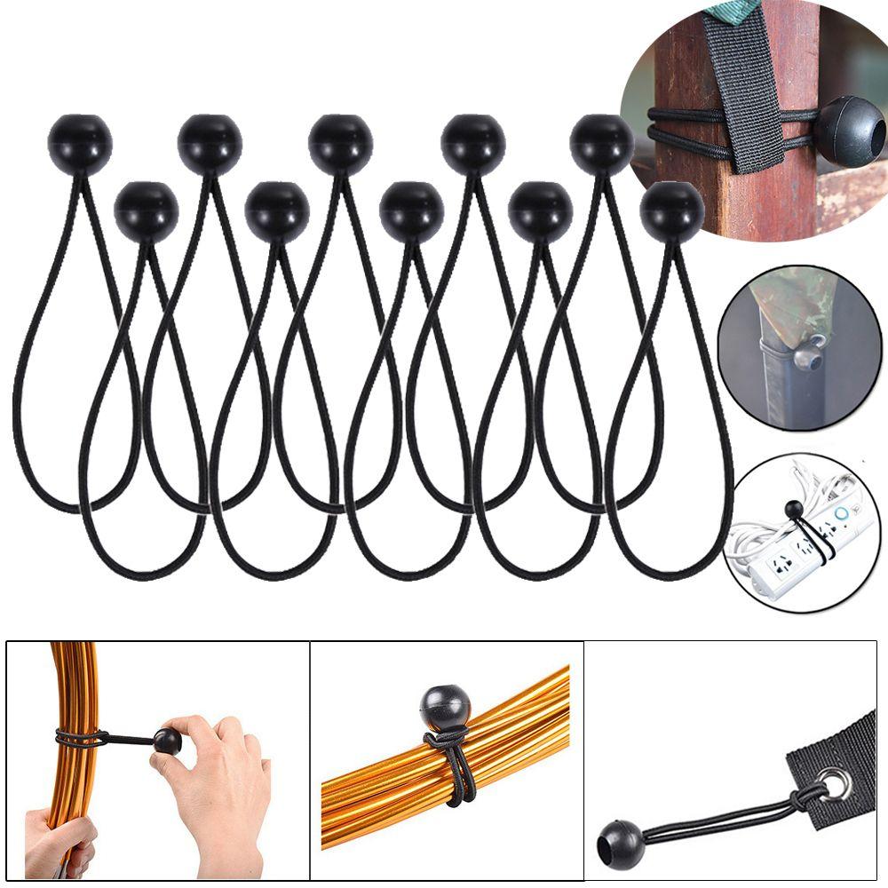 Accessories Water Bottle Fixed Fixing Securing Black Ball Bungee Elastic Rope Loop Cord Bungee Cord