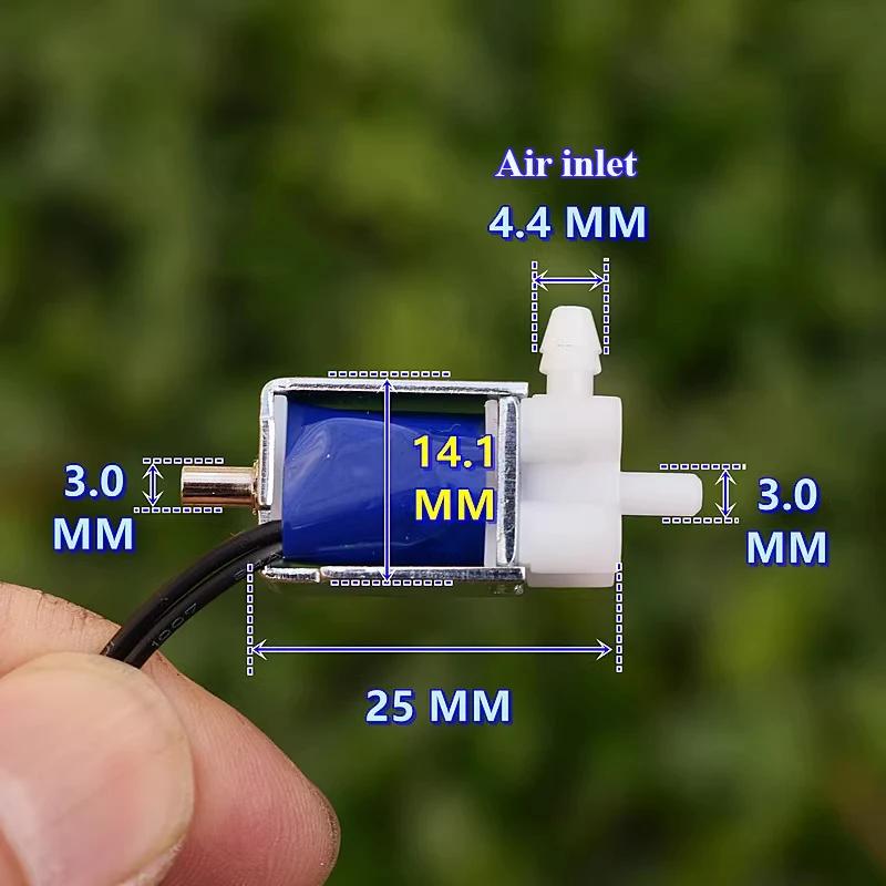 1pc 2-Position 3-Way Small Mini Solenoid Valve DC6V/12V/24V Normally Closed/Open Micro Electric Air Flow Control Valve