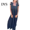 Three-dimensional Flower Design Dress Women 3D Rose Decor Shoulder Strap Sleeveless Pleated Slip Summer Long Loose Solid Color Backless Maxi for Beach
