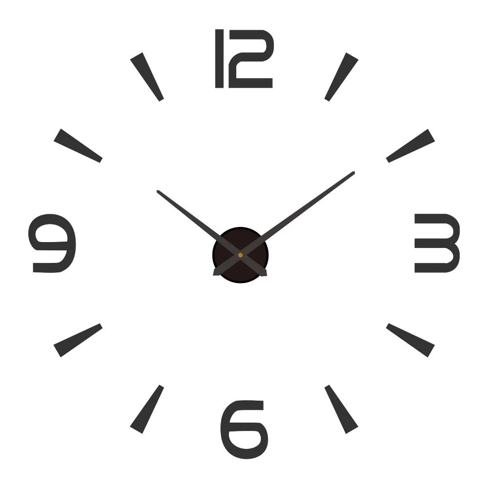 Modern Design Large Wall Clock 3D DIY Quartz Clocks Watches Acrylic Mirror Stickers Living Room Home Decor Horloge