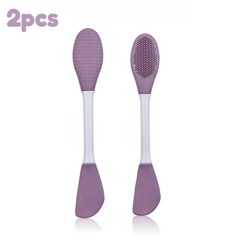 1/2/4pcs 2-in1 Silicone Facial Cleansing Brush, Pore Scrubber & Exfoliator for Blackhead Removal, Deep Cleaning Manual Tool