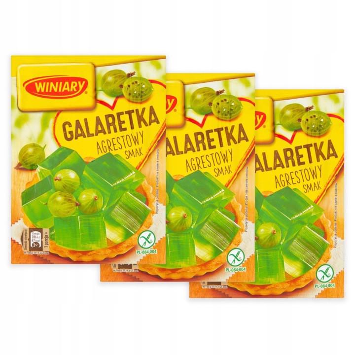 Winiary Galaretka agrestowy smak 71 g x 3 sztuki