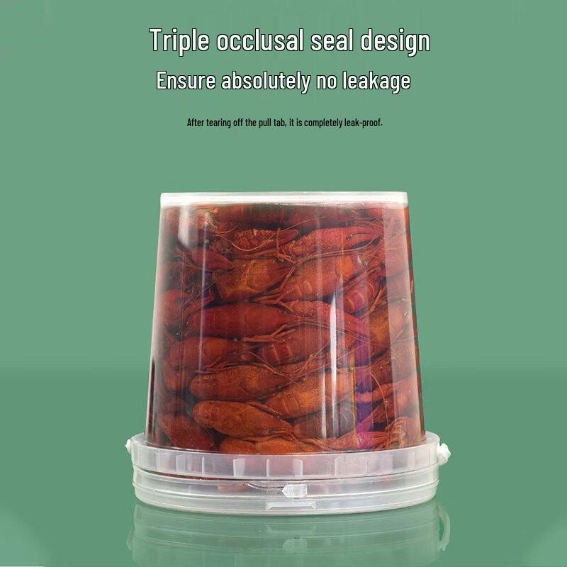 AyaYue Transparent Plastic Storage Bucket with Lid
