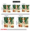 2pcs,2D Plane Printing Light Filtering Curtains Cute Dog Christmas Gifts (2) Versatile Durable Polyester (without Rod) Gifts Use