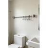 Heavy Duty Stainless Steel Wall Mount Rack With Double Layer Hooks For Kitchen Utensil And Pot Storage