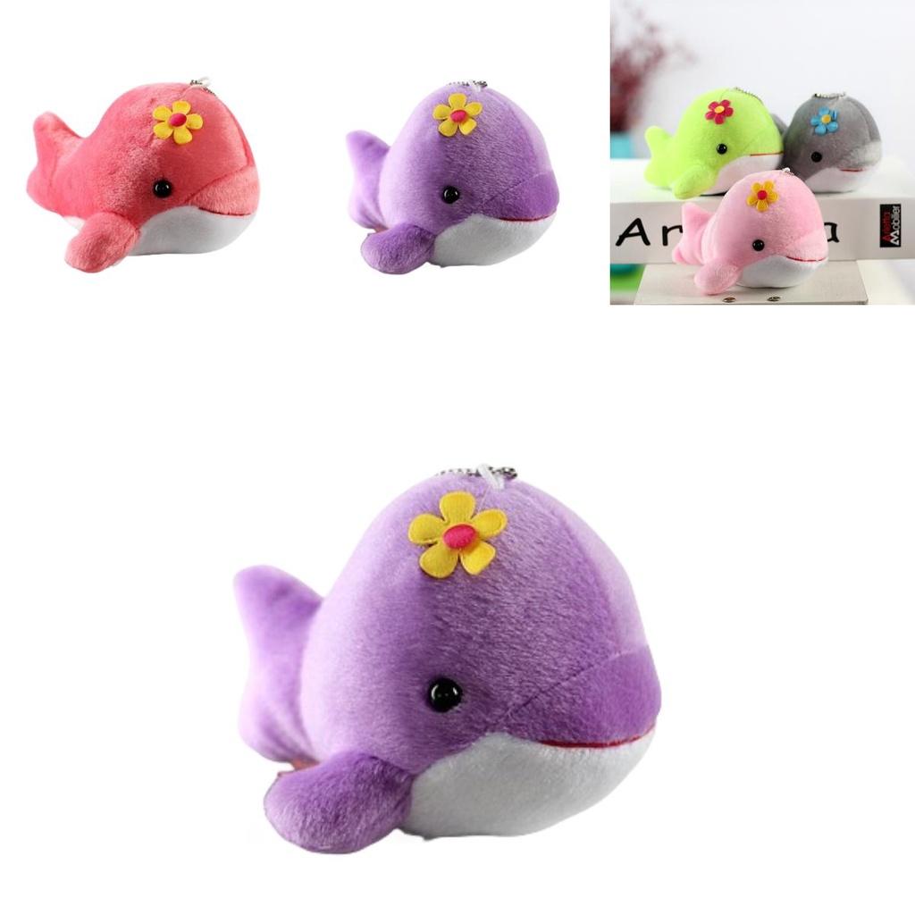 Mini Plush Whale Pendant Toy Adorable Dolphin Hanging Decoration For Company Promotions