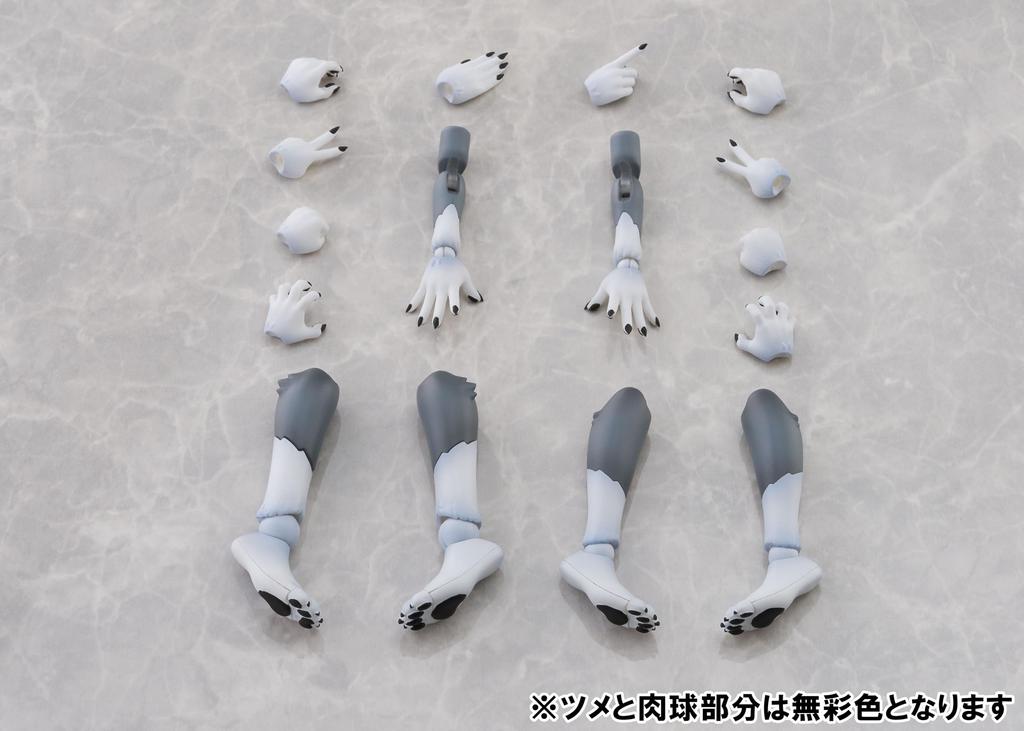 Aoshima Bunka Kyozai Kemopla Arm Leg Parts Set 01 Wolf ABS PVC Plastic Model Kit Co., Ltd. (AOSHIMA) No.KO-02RGW & [Gray Color] Non-scale &