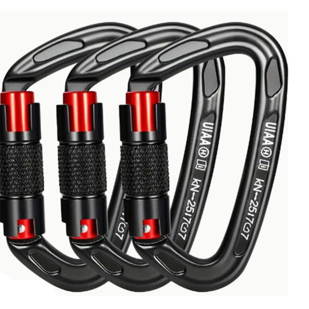 Aluminum 25KN Professional Carabiner 10 Colors Key Hooks  Outdoor Tool