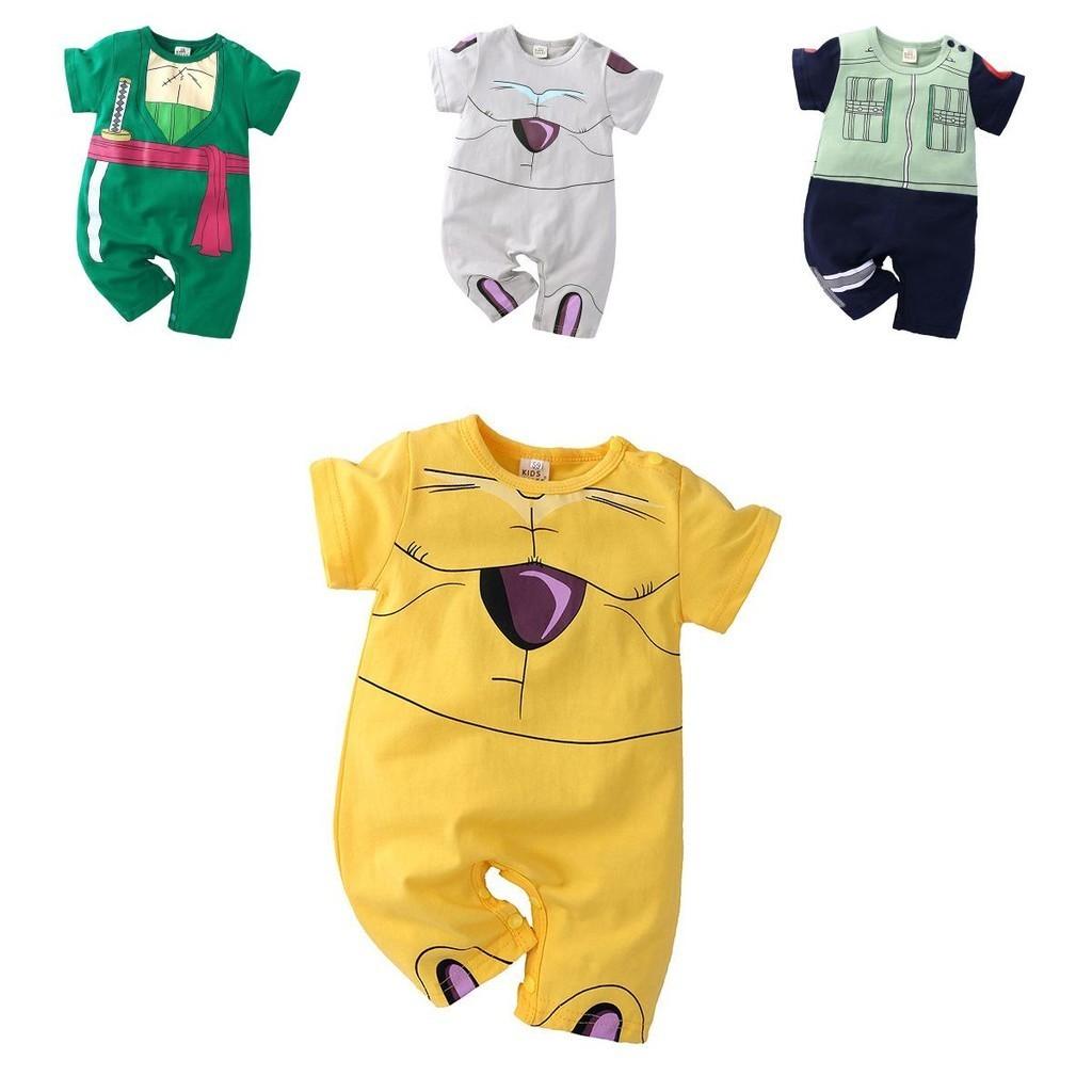 Adorabile Tutina per Bebè con Design di Dragon Ball Naruto Luffy per un Elegante Look Estivo