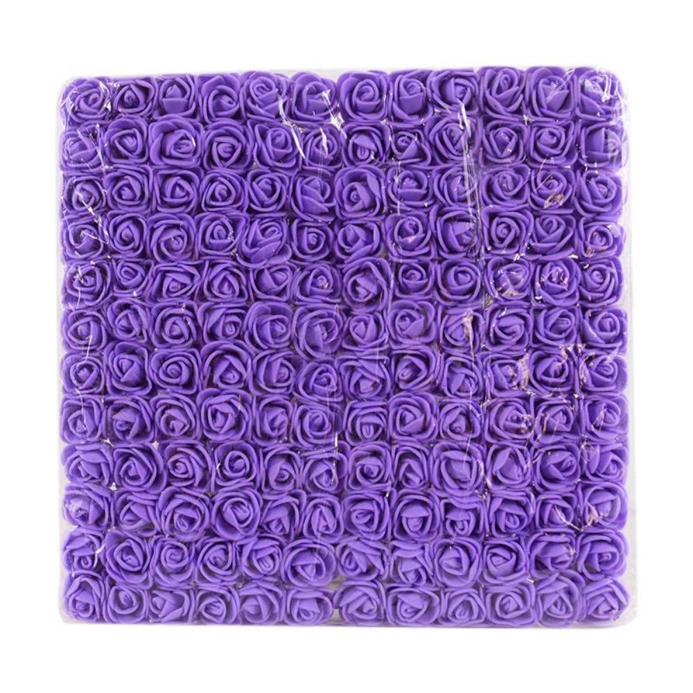 144/288 Stück Mini Spitze Rosenblume Kunstblume Kleine Schaumrosenblütenköpfe Hochzeitsdekoration DIY Bastelstraußzubehör
